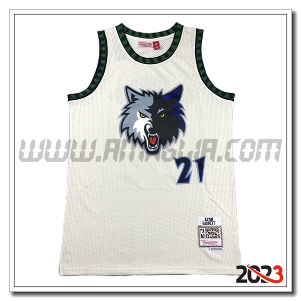 Maglia New Minnesota Timberwolves (GARNETT #21) 2023/24 Bianco