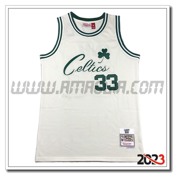 Maglia Boston Celtics (BIRD #33) 2023/24 Bianco/Verde -03