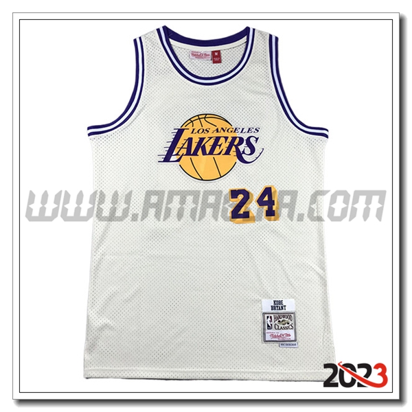 Maglia Los Angeles Lakers (BRYANT #24) 2023/24 Bianco -02