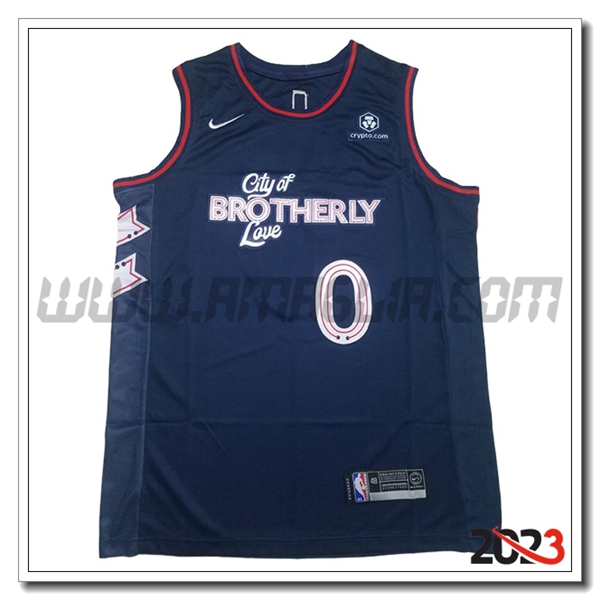 Maglia Philadelphia 76ers (MAXEY #0) 2023/24 Blu Scuro