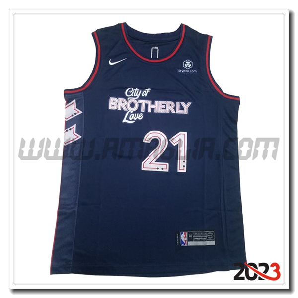 Maglia Philadelphia 76ers (EMBIID #21) 2023/24 Blu Scuro