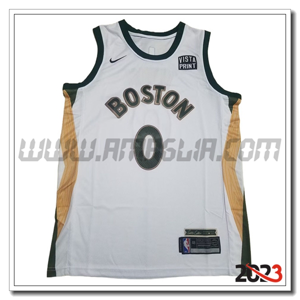 Maglia Boston Celtics (TATUM #0) 2023/24 Bianco