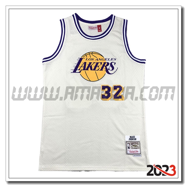 Maglia Los Angeles Lakers (JOHNSON #32) 2023/24 Bianco