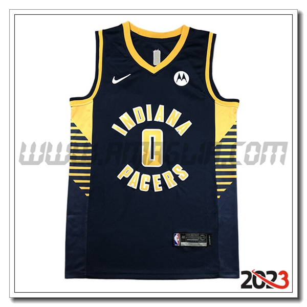 Maglia Indiana Pacers (HALIBURTON #0) 2023/24 Blu Scuro