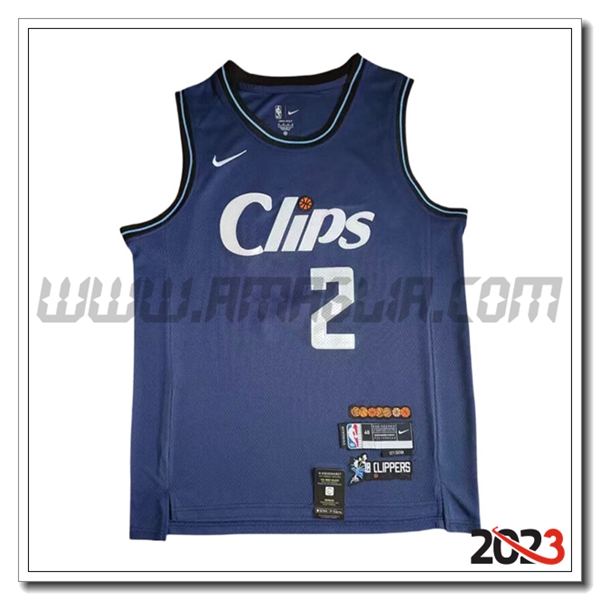 Maglia Los Angeles Clippers (LEONARD #2) 2023/24 Blu