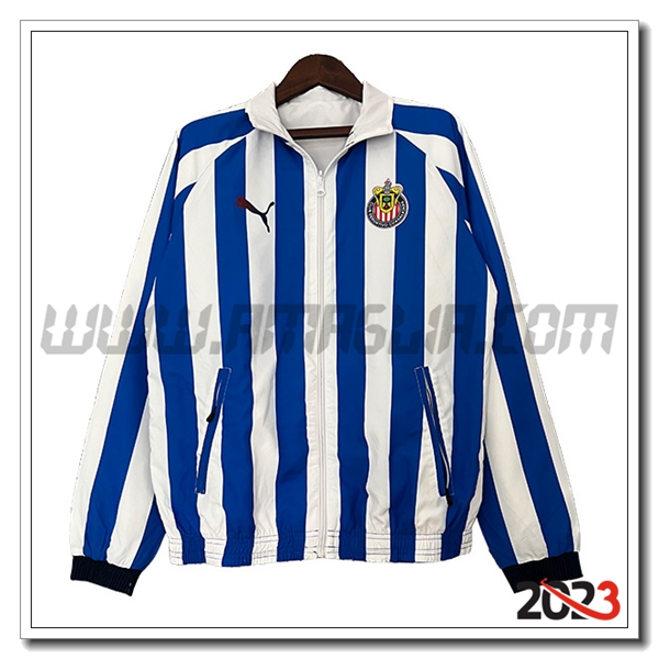 Giacca A Vento C.D.Guadalajara Blu/Bianco 2023 2024