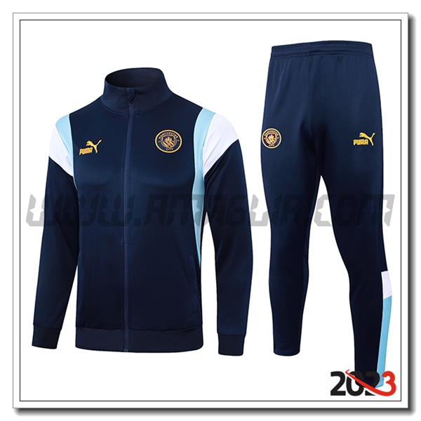 Tuta Allenamento Giacca Manchester City blu marina 2023 2024 -02