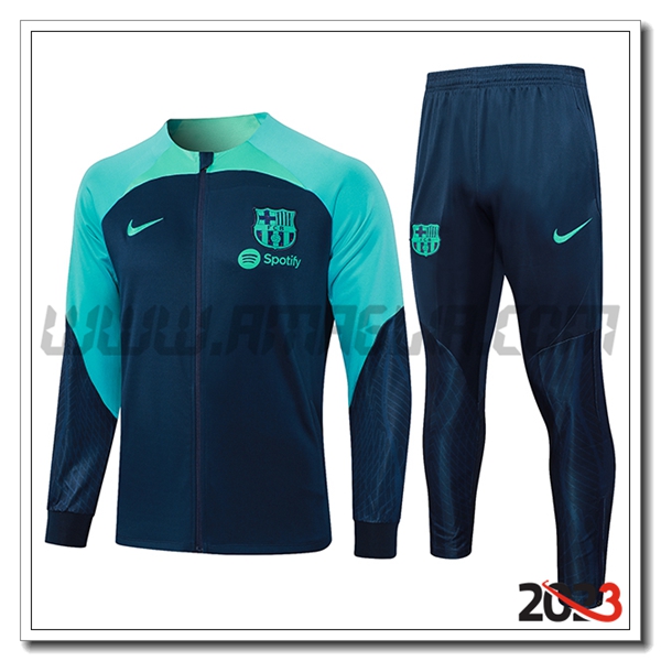 Tuta Allenamento Giacca FC Barcellona blu marina 2023 2024
