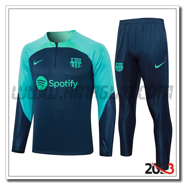 Tuta Allenamento FC Barcellona blu marina 2023 2024 -02