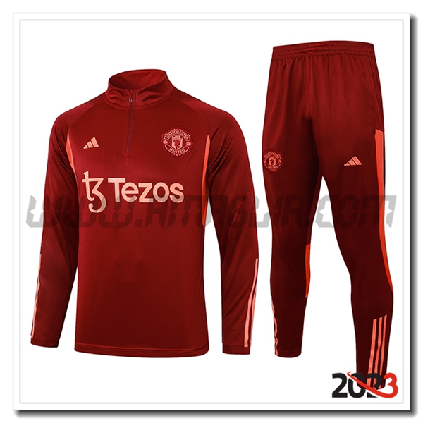 Tuta Allenamento Manchester United Rosso 2023 2024 -04