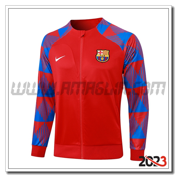 Giacca Calcio FC Barcellona Rosso 2023 2024 -02