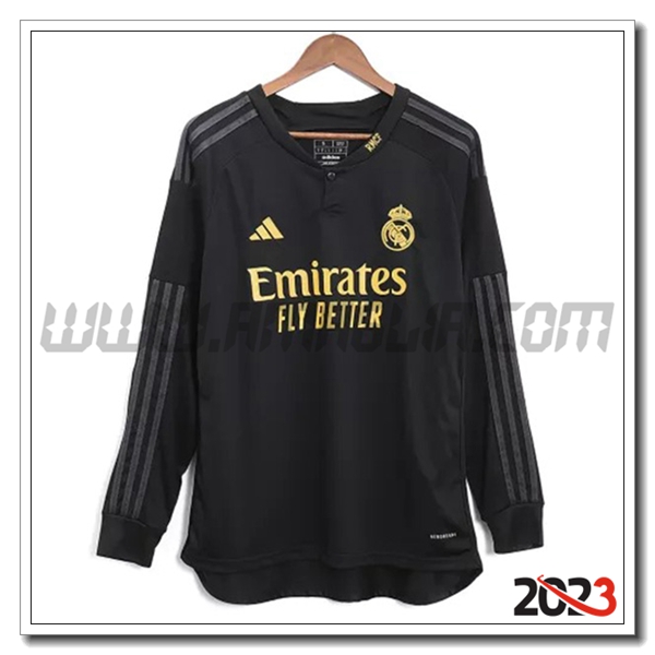 Terza Maglia Calcio Real Madrid Manica lunga 2023 2024