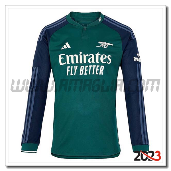 Terza Maglia Calcio Arsenal Manica lunga 2023 2024