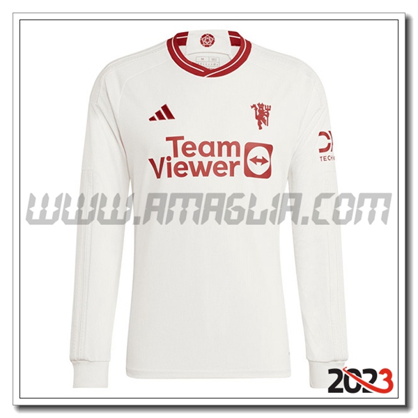 Terza Maglia Calcio Manchester United Manica lunga 2023 2024