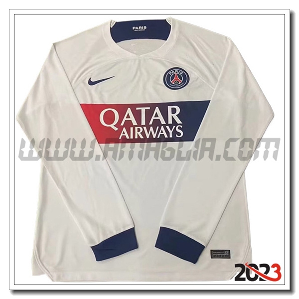 Seconda Maglia Calcio PSG Manica lunga 2023 2024