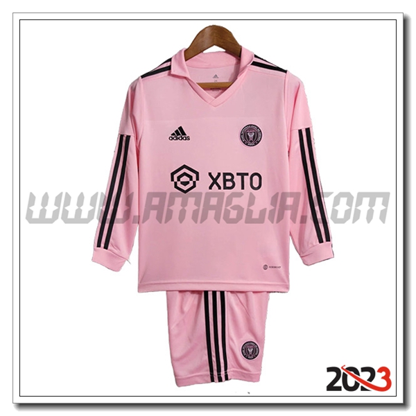 Prima Kit Maglia Inter Miami CF Manica lunga Bambino 2023 2024