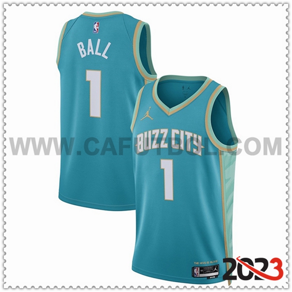 Maglia Charlotte Hornets (BALL #1) 2023/24 Blu -02