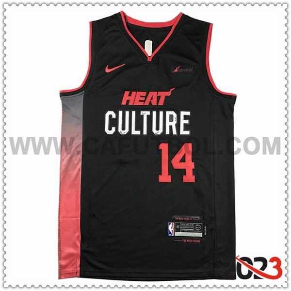 Maglia Miami Heat (HERRO #14) 2023/24 Nero/Rosso -02