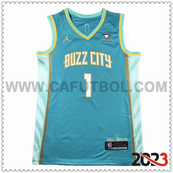 Maglia Charlotte Hornets (BALL #1) 2023/24 Azzurro -02