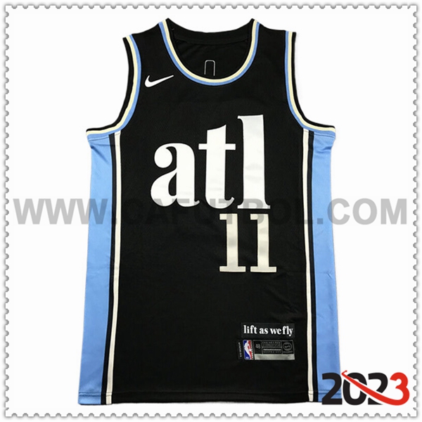 Maglia Atlanta Hawks (YOUNG #11) 2023/24 Nero/Blu