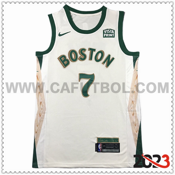 Maglia Boston Celtics (BROWN #7) 2023/24 Bianco/Verde