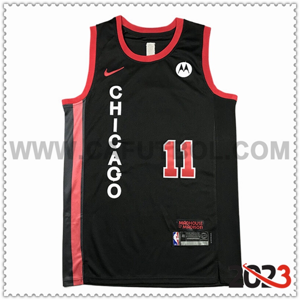 Maglia Chicago Bulls (DEROZAN #11) 2023/24 Nero/Rosso