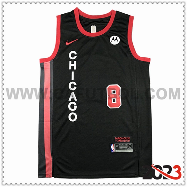Maglia Chicago Bulls (LAVINE #8) 2023/24 Nero/Rosso