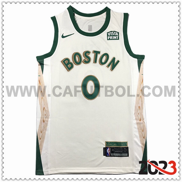 Maglia Boston Celtics (TATUM #0) 2023/24 Bianco/Verde
