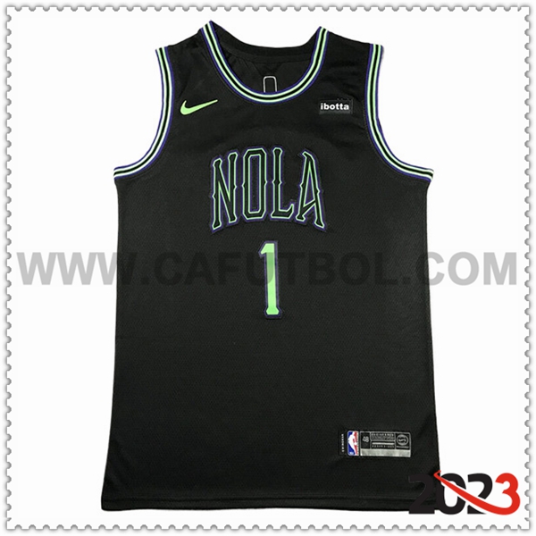 Maglia New Orleans Pelicans (WILLIAMSON #1) 2023/24 Nero -02