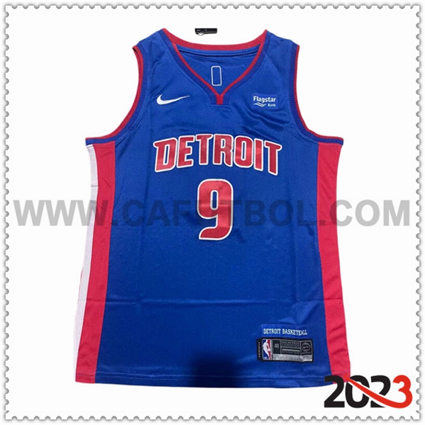 Maglia Detroit Pistons (THOMPSON #9) 2023/24 Blu/Rosso