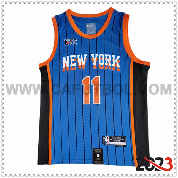 Maglia New York Knicks (MarroneSON #11) 2023/24 Blu/Nero