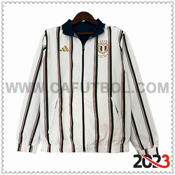 Giacca A Vento Italia Bianco/Nero 2023 2024
