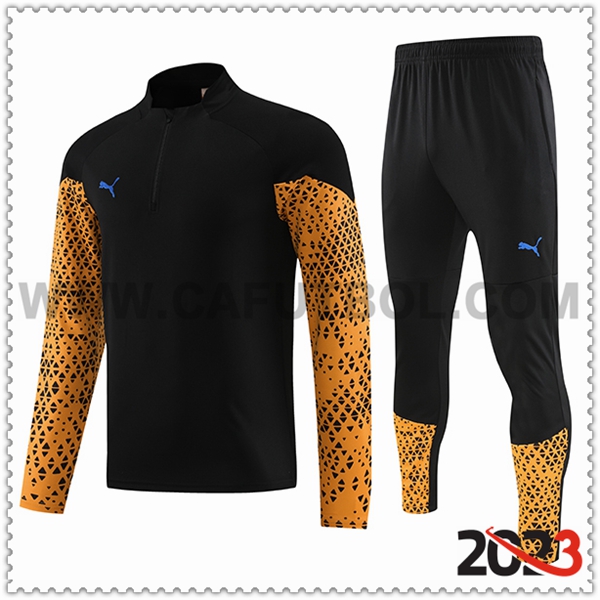 Tuta Allenamento Giacca PUMA Nero/Arancia 2023 2024