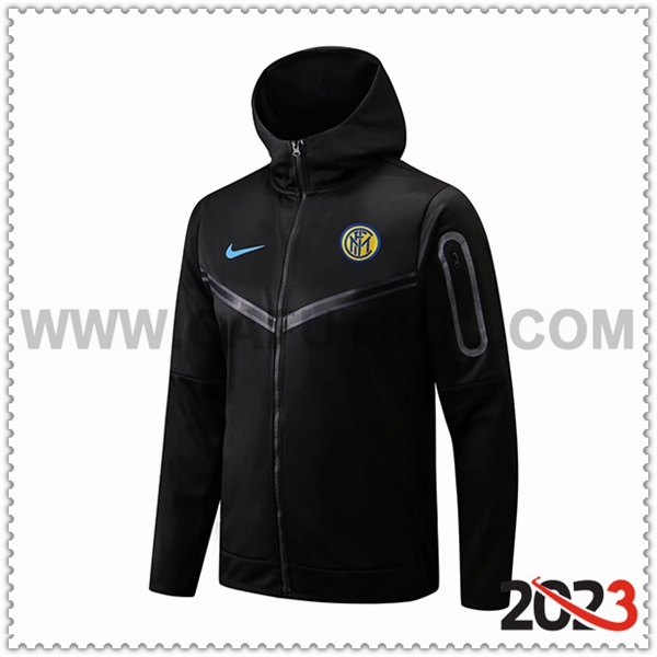 Giacca Con Cappuccio Inter Milan Nero 2023 2024