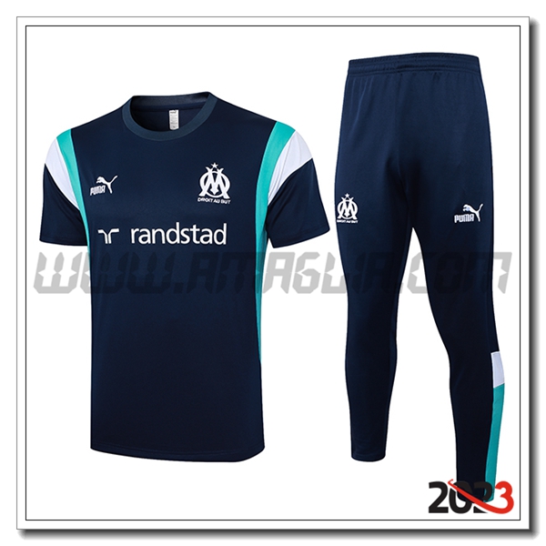 Kit Maglia Polo Marsiglia Blu Scuro 2023 2024