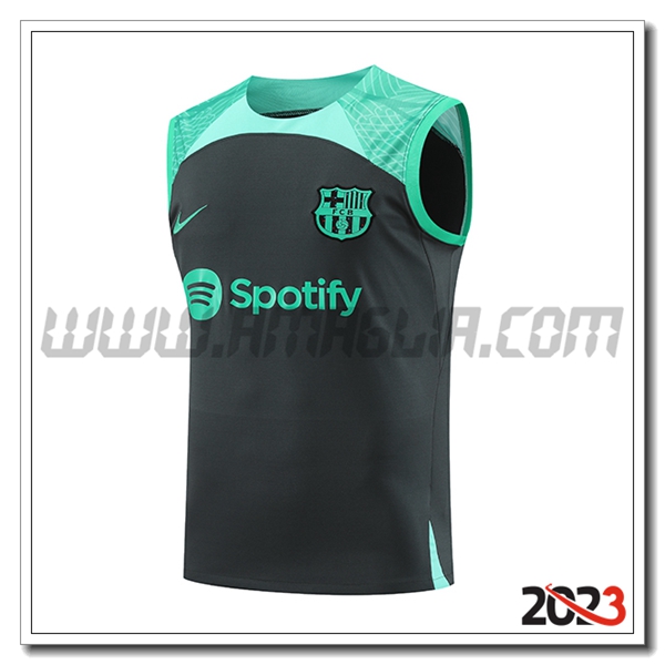 Canotta Allenamento FC Barcellona Nero/Verde 2023 2024