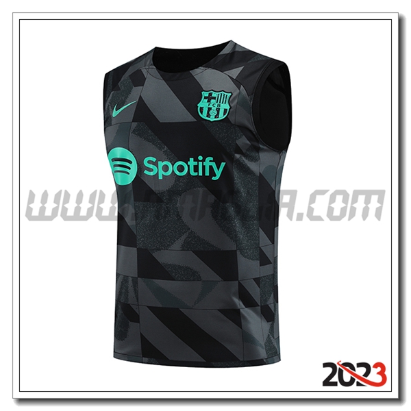 Canotta Allenamento FC Barcellona Nero/Grigio/Verde 2023 2024