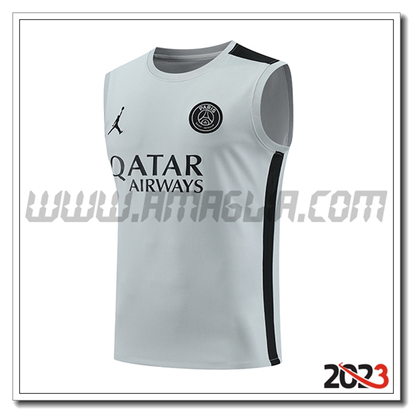 Canotta Allenamento PSG Bianco/Nero 2023 2024