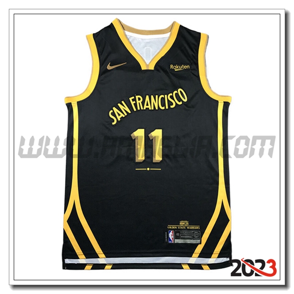 Maglia Golden State Warriors (THOMPSON #11) 2023/24 Nero/Giallo