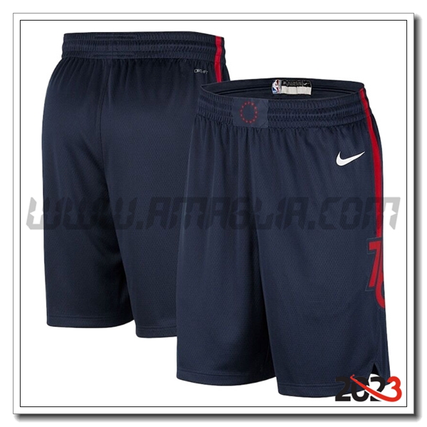 Pantaloncini NBA Philadelphia 76ers 2023/24 Blu Scuro