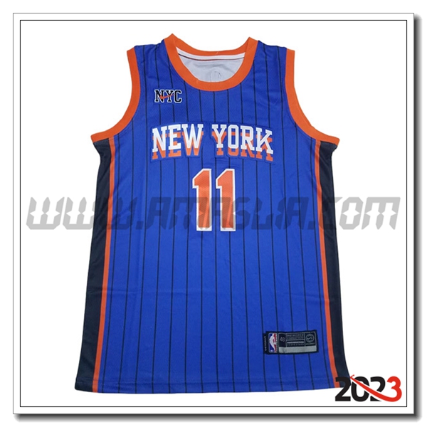 Maglia New York Knicks (MarroneSON #11) 2023/24 Nero/Blu/Rosso