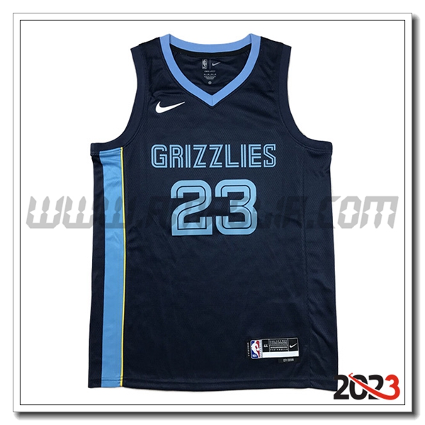 Maglia Memphis Grizzlies (Rosa #23) 2023/24 Blu Scuro -02