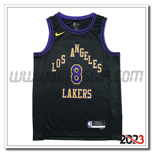 Maglia Los Angeles Lakers (BRYANT #8) 2023/24 Nero/viola/Giallo