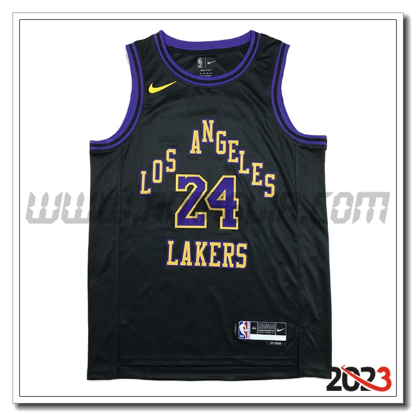 Maglia Los Angeles Lakers (BRYANT #24) 2023/24 Nero/viola/Giallo