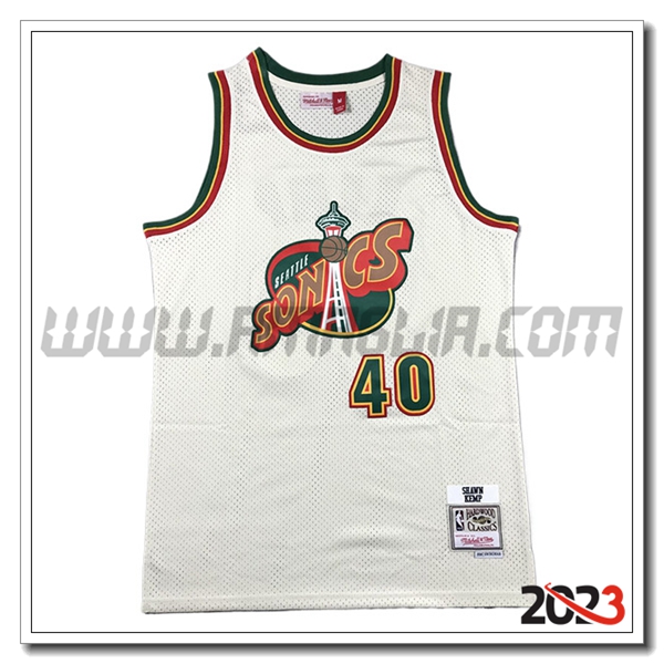 Maglia Oklahoma City Thunder (KEMP #40) 2023/24 Bianco/Verde