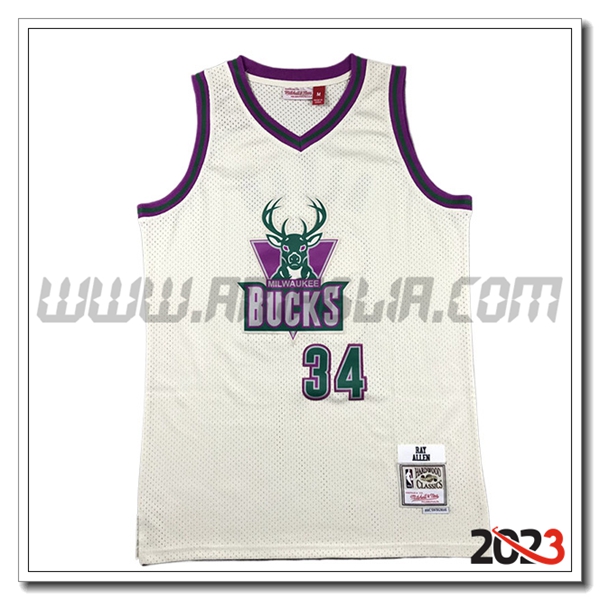 Maglia Milwaukee Bucks (ALLEN #34) 2023/24 Bianco