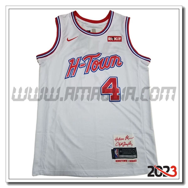 Maglia Houston Rockets (GREEN #4) 2023/24 Bianco/Rosso