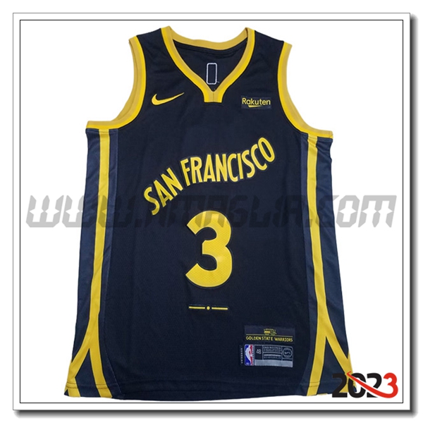 Maglia Golden State Warriors (PAUL #3) 2023/24 Nero/Giallo