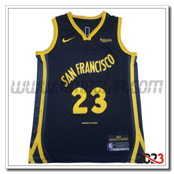 Maglia Golden State Warriors (GREEN #23) 2023/24 Nero/Giallo