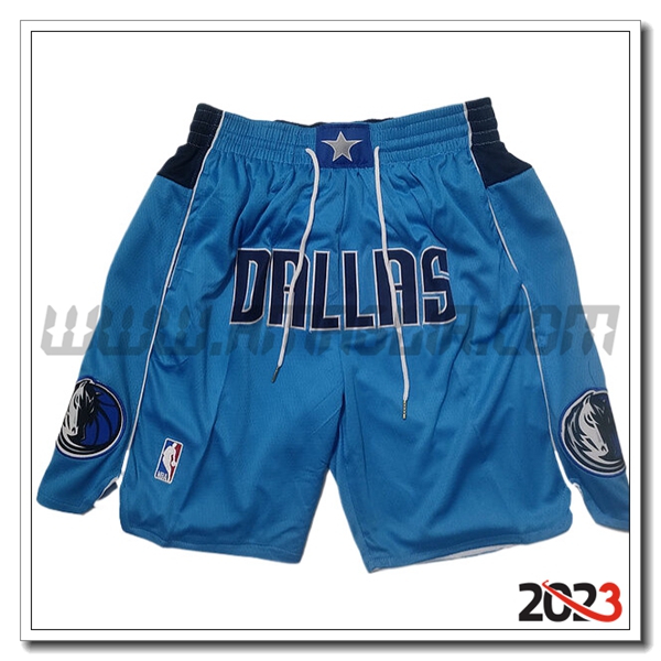 Pantaloncini NBA Dallas Mavericks 2023/24 Blu -02